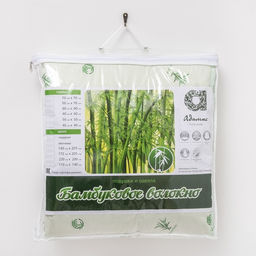 Одеяло облегчённое Адамас Бамбук, размер 140х205 5 см, 200гр/м2, чехол тик  фото 4