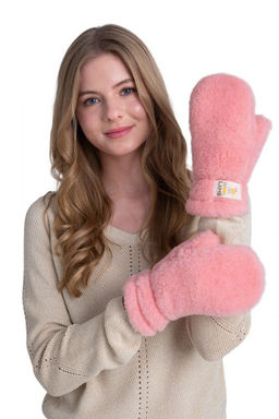 Варежки меховые на резинке ВАНИЛЬ - Woollamb фото 22