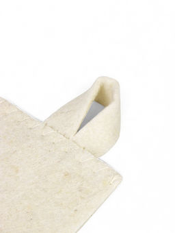 Рукавица для бани с принтом "23.02", белая