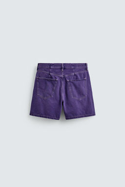 BERMUDA DENIM RELAXED FIT COLOR / Morado - Zara фото 7
