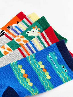 Desenli Erkek ?ocuk Soket ?orap 5li