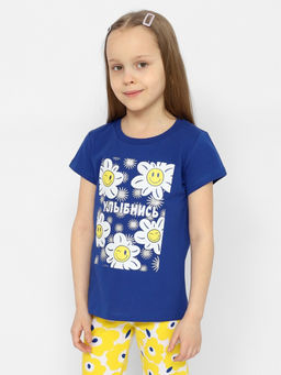 CRB wear/CSKG 63579-41-373 Футболка для девочки,темно-синий/Ex.Cherubino