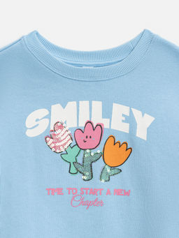 ACOOLA / Джемпер детский для девочек Hampshire_sw голубой  фото 4