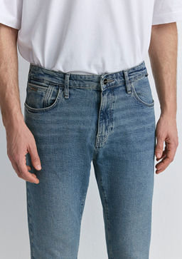 Milan Mavi Black Puslu Mavi-Gri Jean Pantolon  фото 6