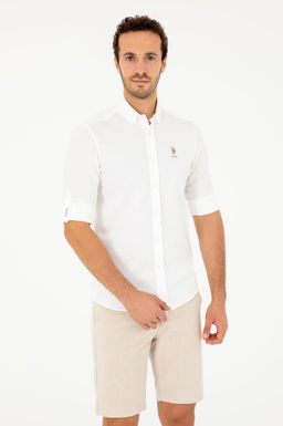 Мужская рубашка светло-хаки с длинным рукавом Неожиданная скидка в корзине