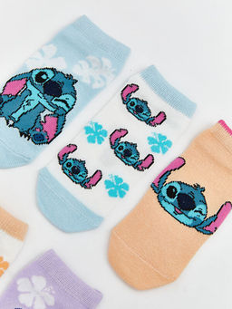 Следки для девочки 5 пар с принтом Stitch и Angel