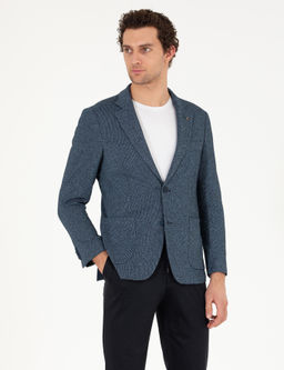 Lacivert Slim Fit Ceket