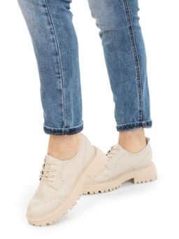 03-5928-5 BEIGE Полуботинки женские (натуральная кожа)