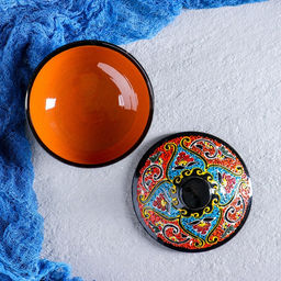 Сахарница узбекская Риштанская Керамика «Самарканд», 300 мл, МИКС