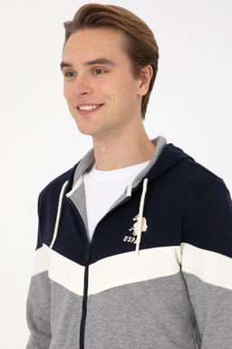 Худи Comfort Fit серый меланж из хлопка