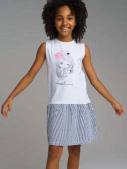 PlayToday / Платье трикотажное для девочек  фото 3