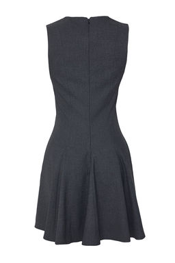 TRENDYOLMILLA Lacivert Cizgili Etegi Belden Ac?lan Bisiklet Yaka Mini Poliviskon Dokuma Elbise TWOAW25EL00244  фото 13