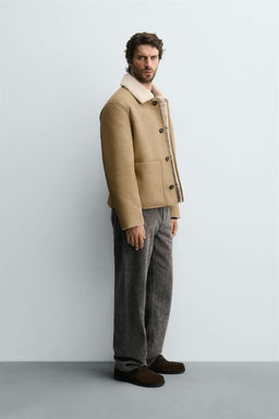 DOUBLE-FACED FAUX LEATHER JACKET - Zara фото 4