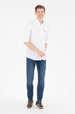 Мужская кремовая рубашка Узунколь - U.s. polo assn фото 18