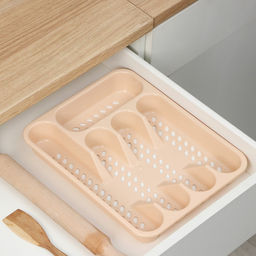 Лоток для столовых приборов в ящик, 5 секций, 33×26 см, пластик, МИКС