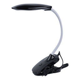 TLD-546 Black/LED/350Lm/4500K Светильник настольный прищепка, 5W. Механический выключатель. Черный. ТМ Uniel
