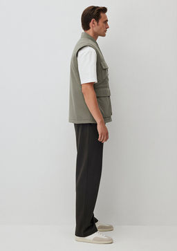 Cep Detayl? Yesil Sisme Yelek - Mavi фото 5