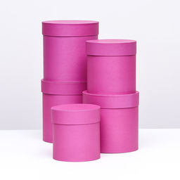 Набор шляпных коробок 5 в 1 Фуксия, 20 20 2013,5 13,5 13,5 см - UPAK LAND фото 11