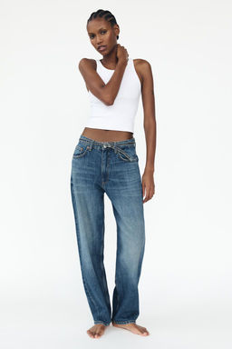 MID-RISE TAILORED BALLOON JEANS
