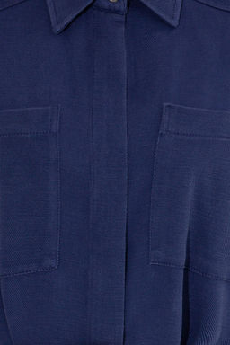 Женское синее тканое платье Неожиданная скидка в корзине - U.s. polo assn фото 6