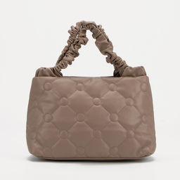 Сумка-тоут на молнии, длинный ремень, цвет коричневый