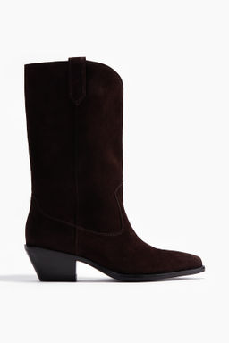 Botas cowboy de ante a media pierna