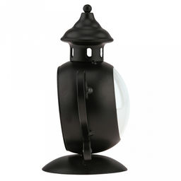 Часы настольные интерьерные "Чайник" 13,5х8х16см, мягкий ход, циферблат с рисунком, бежевый; цифры арабские, черный; выпуклое стекло; элементы металл, корпус пластик, черный матовый; в коробке (Китай)