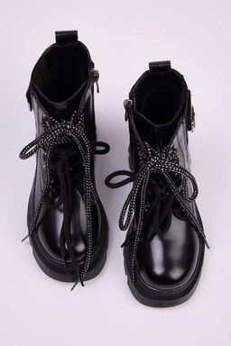 Siyah Fermuar Detayl? Cift Renk Bagc?kl? Buyuk K?z Cocuk Kids Postal Bot TAKAW26BO00011 - Trendyolmilla фото 6