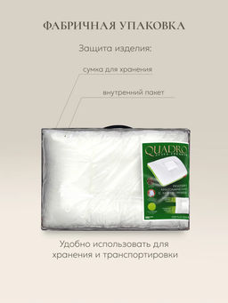 Подушка "QUADRO 3D" с лузгой гречихи, 50х70, ЕС-4165