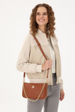 Женская светло-коричневая сумка через плечо Неожиданная скидка в корзине