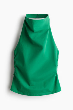 Top halter drapeado
