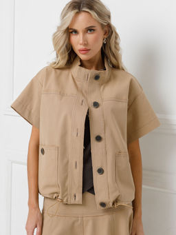 Жакет бомбер с коротким рукавом