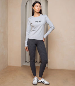 Лонгслив #КТ9072, серый меланж - Dommod фото 4