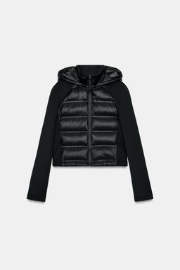 DETACHABLE HOOD QUILTED JACKET - Zara фото 12