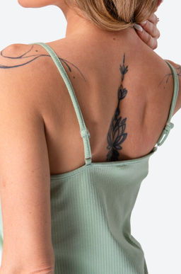 Женская хлопковая сорочка в рубчик Happy Fox  фото 9