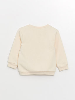 Bisiklet Yaka ?i?ekli K?z Bebek Sweatshirt ve Pantolon 2li Tak?m - Waikiki фото 3