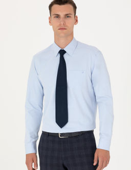 A__k Mavi Regular Fit Uzun Kollu Basic G_mlek