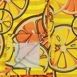 Скатерть 180х145см Апельсины, вид 5, длина стола до 140см, на 6 персон, рогожка (хлопок 100%) 171г/м2, упаковка классическая, пакет ПВХ 28х41см, Домашняя мода (Россия)  фото 2