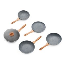 Сотейник с крышкой с антипригарным покрытием Walmer Stonehenge, 26 см, цвет светлое дерево  фото 12