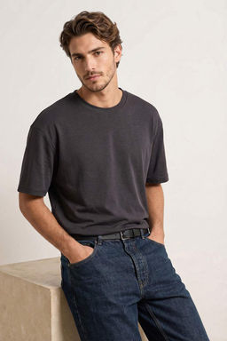 Indigo Wardrobe Essentials Dusuk Omuz Regular Fit Yumusak Tuse Modal T-Shirt TMNSS26TS00007 - Trendyolmilla фото 12