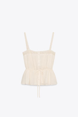 GEORGETTE LACE TOP - Zara фото 6