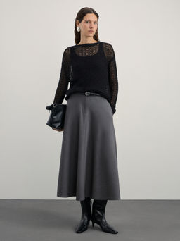 Джемпер ажурный с добавлением шерсти / Zarina  фото 2