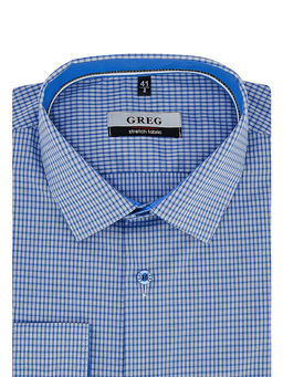 Сорочка мужская длинный рукав GREG 215/238/0099/ZN/1p STRETCH фото 2