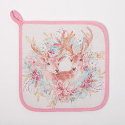 Прихватка Сказочные олени 19х19см,100% хлопок,ватин 250г/м2 - Этель фото 2