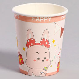 Стаканы бумажные Счастливый зайка, 6 шт