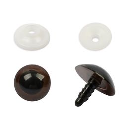 HobbyBe PGKS-22 Глаза кристальные с фиксатором d 22 мм 5 х 2 шт. коричневый