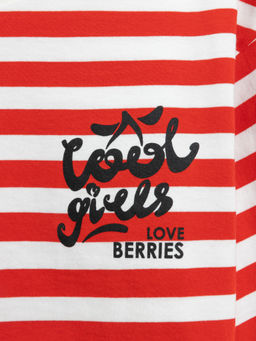 ACOOLA / Футболка детская для девочек Galatsia красная полоска  фото 4