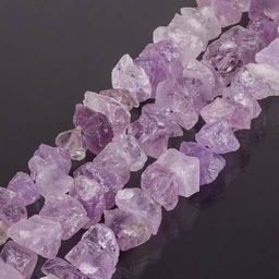Бусины для украшений из необработанного Аметиста