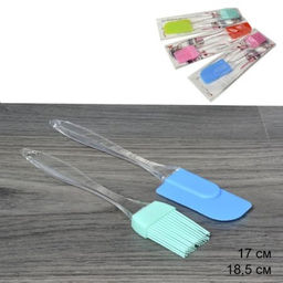 Кисточка и лопатка кулинарная силиконовая 17 см / RK-102-1 /уп 80/480/ - Галеонтрейд фото 3