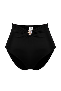 Siyah Premium Aksesuarl? Yuksek Bel Hipster Bikini Alt? TBESS24BA00127